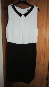 Kaleidoscope black/ivory dress with beaded collar size 20 - Picture 1 of 2