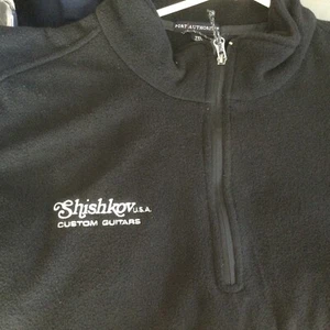 Vintage Shishkov Custom Guitars Shop 90's Black Fleece Jacket Men’s XXL 2X - Picture 1 of 7