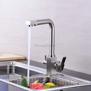 Kitchen Monobloc RO 3 Way Swivel Mixer Tap with Pure Drinking Water Faucet - Picture 1 of 4