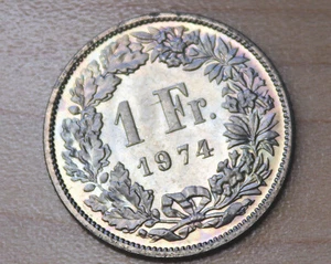 1974 Switzerland 1 Franc - Picture 1 of 2