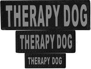 Therapy Dog Patch Reflective Extra Label Tag for Dog Harness Therapy - Picture 1 of 2