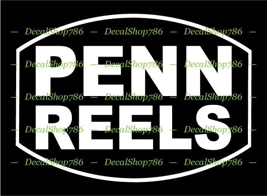 Penn Fishing Reels - Outdoors Sports - Vinyl Die-Cut Peel N' Stick Decal/Sticker