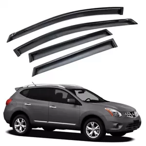 For 2008-2013 Nissan Rogue 4pcs Smoke Acrylic Window Sun Rain Visors Wind Guard - Foto 1 di 4