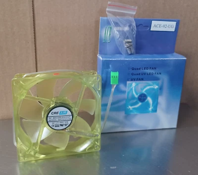 ACE custom mod supplies 92mm Green Case Fan ACE-92-UG 3Pin - Image 1 of 3