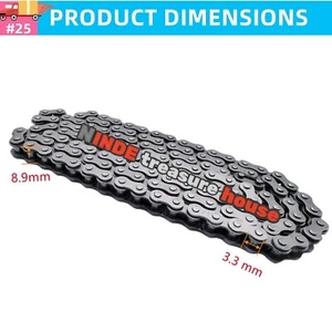 132 LINK #25 CHAIN FOR RAZOR MX350, MX500, MX650 & SX500 MINIMOTO - Picture 1 of 2