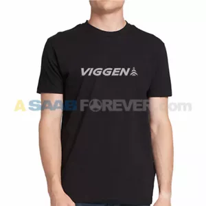 SAAB 9-3 VIGGEN SHORT SLEEVE T-SHIRT BLACK UNISEX ADULT RARE DEALER NEW SHIRT - Foto 1 di 2