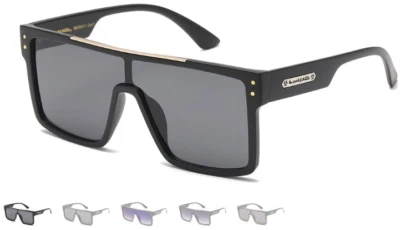 Gafas de sol Biohazard escudo de gran tamaño lentes de una sola pieza hombres mujeres playa fiesta Foto 1 de 3