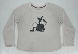 Disney Sweater Womens XL (16-18) Thumper Winter White Sleeping Sweatshirt 90s - Picture 1 of 15