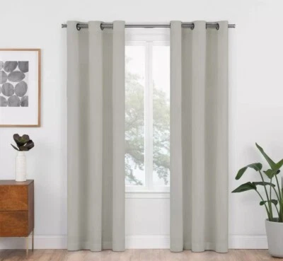 Eclipse Blackout Matte Silver Single Grommet Curtain Panel 37" x 63" NWOT - Image 1 of 4