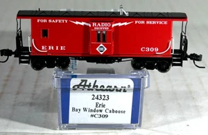ATHEARN N SCALE BAY WINDOW CABOOSE ERIE 24323 - Picture 1 of 3