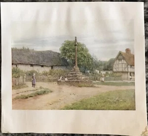 The Market Cross Hagbourne Print - Picture 1 of 2