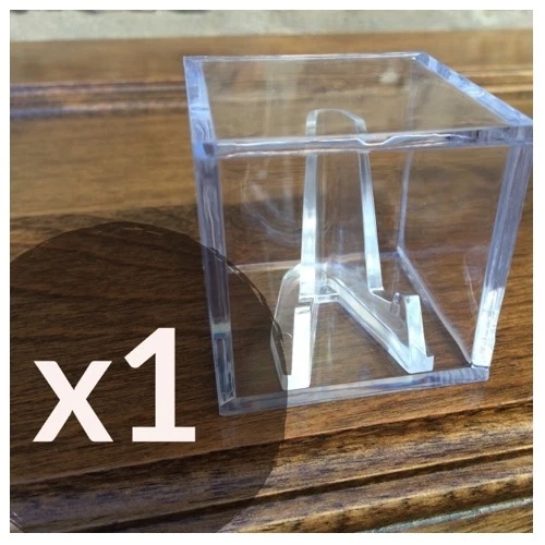 Caja Vitrina Anillo Campeonato Soporte Transparente Cubo Deporte Fantasía Fútbol Foto 1 de 1