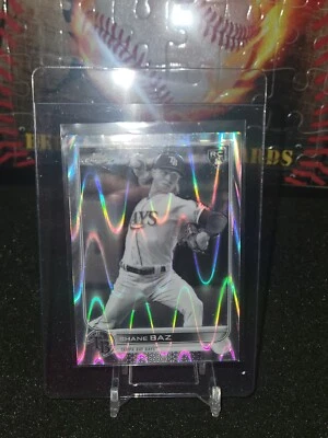 2022 Topps Chrome Sonic Lite Base Black & White RayWave #201 Shane Baz - Image 1 of 2
