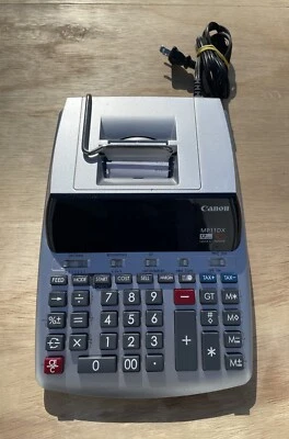 CANON MP11DX Desktop 12 Digit 2 Color HD Printing Calculator Clock & Calendar - Image 1 of 4