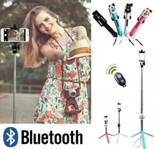 Extendable Selfie Stick and tripod Remote Bluetooth Shutter for cell phones - Picture 1 of 5