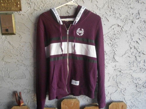 UNDERCOVER ROSA Victoria's Secret Giacca con Felpa con Cappuccio Donna Borgogna Bianca