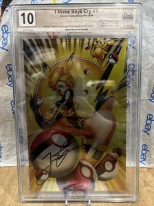 I Make Boys Cry 1 Electric Mouse Pokemon Tyndall Signed Ss Pgx 10 Not Cgc 9.8 - Picture 1 of 7