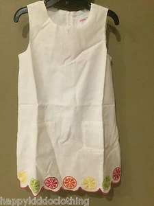 Gymboree  citrus dress size 5  NEW nwt white slices - Picture 1 of 1