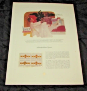 Vintage Commemorative Stamps Art Print METROPOLITAN OPERA Frameable 10" by 13" - Picture 1 of 3
