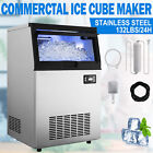 132 LBS Commercial Ice Maker Stainless Steel Undercounter Ice Cube Machine 335W