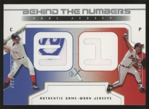 2002 Fleer E-X Mike Piazza Greg Maddux Behind The Numbers Dual Game-Worn Patch - Picture 1 of 2