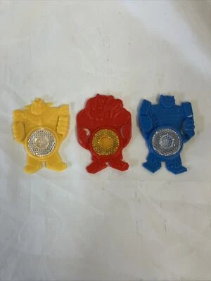 DE COLECCIÓN 1985 KELLOGG'S BICICLETA REFLECTOR TRANSFORMADORES/SHOGUN WARRIORS JUEGO DE 3 USADOS Foto 1 de 4