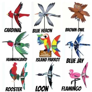 BIRD WIND SPINNER PREMIER DESIGNS CARDINAL, FLAMINGO, PARROT, ETC YOUR CHOICE!! - Picture 1 of 1