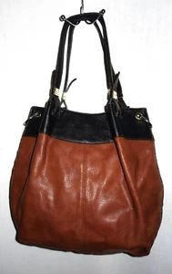 Franco Sarto Faux Leather X Body Shoulder Bag Brown Black Large - Picture 1 of 11