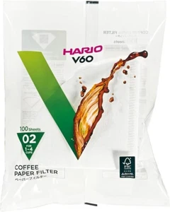 Filtri caffè in carta Hario V60, misura 02, naturali, a schede - 100 pezzi - Foto 1 di 8