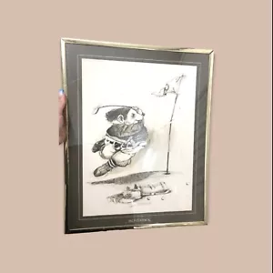 Vintage Self Control Gary Patterson Golf Framed Office Wall Art, Thought Factory - Picture 1 of 2