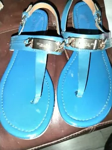 Blue Coach Sandals Sz 8 Cateeine - Picture 1 of 9