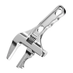 Adjustable Wrench Large Opening Short Handle Wide Jaw Mini Monkey Spanner - Picture 1 of 6
