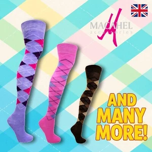 Overknee Socken Cotton Rich Argyle Design Premium Tragegefühl & bequem Overknee - Bild 1 von 19