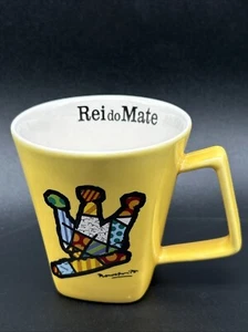 Romero Britto Art Mug Promo Rio De Mate Yellow Oxford 6oz - Picture 1 of 9