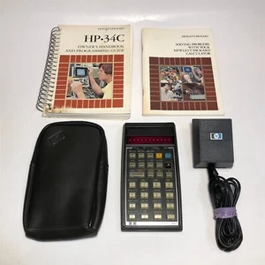 HP-34C Vintage Calculator Case Adaptor and Manuals (For Parts) - Picture 1 of 11