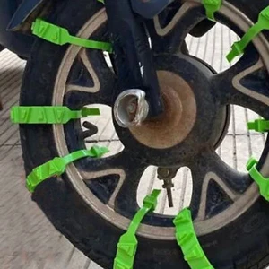 10Pcs Motorcycle Snow Chains Reusable Motorbike Tire Anti Slip/Skid Tie Winter - Picture 1 of 14