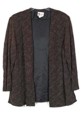 Cárdigan suéter Maggie Sweet multicolor brillantes para mujer frente abierto talla 2X 047 Foto 1 de 4