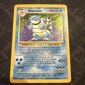 Pokémon TCG Blastoise Holo-Raro 2/102 Set Base Illimitato - Foto 1 di 10