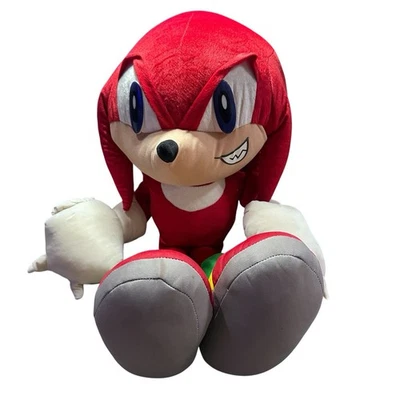 Rare 32” Sega Sonic The Hedgehog Knuckles 2005 Toy Network Jumbo Plush Pre Owned - Image 1 of 4