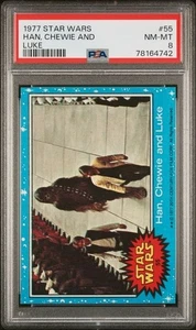 1977 Topps Star Wars #55 Han, Chewie and Luke | PSA 8 - Picture 1 of 2