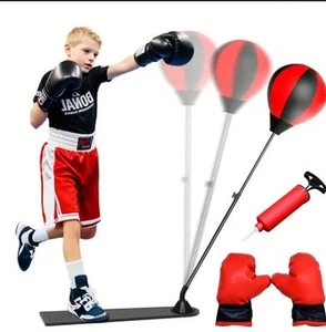 Children’s Punching Ball Adjustable Height Boxing Gloves Pump Boxing Fitness Toy - Picture 1 of 6
