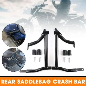 Rear Saddlebags Crash Bars Left Right Rails Fit for Touring Street Electra Glide - Picture 1 of 11