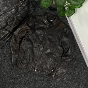 Vintage Made In Italy Byblos Leather Jacket Avant Garde - Picture 1 of 12