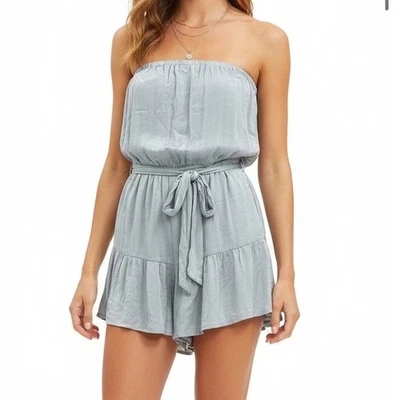 Mameluco She & Sky nuevo con etiquetas azul gris sin mangas para mujer talla grande L Foto 1 de 4