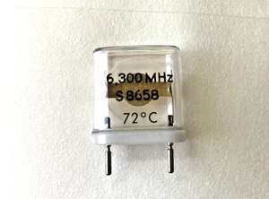 Quarz Oszillator 6.300 MHz GLAS - NOS Vintage - Kristall HF Radio (1 Stück) - Bild 1 von 2