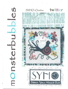 Kit de punto de cruz Stitch Your Heart Out Monsterbubbles octubre 2010 - Imagen 1 de 1