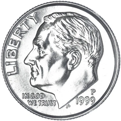 1999 P Roosevelt Dime BU US Coin - Image 1 of 4