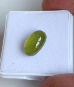 AFRICAN Green Tourmaline Cabochon Oval Earth Mine Loose Gemstone Ring 3.30 Ct - Picture 1 of 8