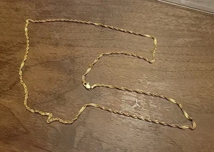 Vintage MILOR 18K Yellow Gold 24" Rope Twist Necklace - 2.5 g. - Picture 1 of 9
