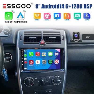 DAB Autoradio Für Mercedes Benz A/B-Klasse W169 W245 W639 KAM GPS NAV RDS BT DSP - Bild 1 von 4